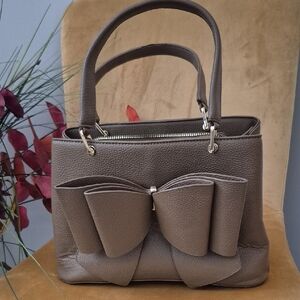 Elegant Brown Bow Shoulder Bag